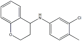 N-(3-chloro-4-methylphenyl)-3,4-dihydro-2H-1-benzopyran-4-amine Struktur