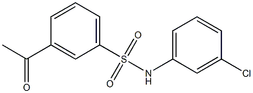 N-(3-chlorophenyl)-3-acetylbenzene-1-sulfonamide Struktur