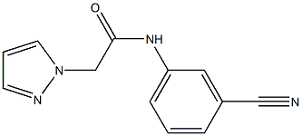 N-(3-cyanophenyl)-2-(1H-pyrazol-1-yl)acetamide Struktur