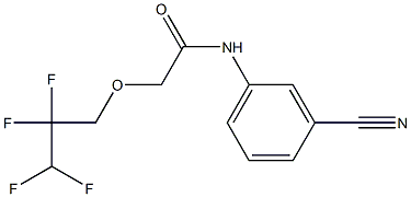 N-(3-cyanophenyl)-2-(2,2,3,3-tetrafluoropropoxy)acetamide Struktur