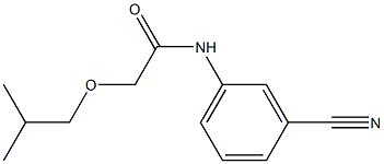 N-(3-cyanophenyl)-2-(2-methylpropoxy)acetamide Struktur