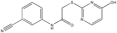 N-(3-cyanophenyl)-2-[(4-hydroxypyrimidin-2-yl)sulfanyl]acetamide Struktur