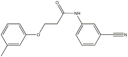 N-(3-cyanophenyl)-3-(3-methylphenoxy)propanamide Struktur