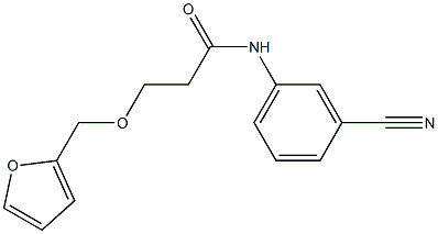 N-(3-cyanophenyl)-3-(furan-2-ylmethoxy)propanamide Struktur