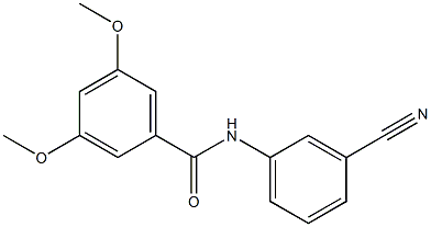 N-(3-cyanophenyl)-3,5-dimethoxybenzamide Struktur