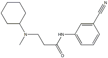 N-(3-cyanophenyl)-3-[cyclohexyl(methyl)amino]propanamide Struktur