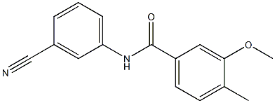 N-(3-cyanophenyl)-3-methoxy-4-methylbenzamide Struktur