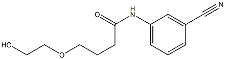 N-(3-cyanophenyl)-4-(2-hydroxyethoxy)butanamide Struktur