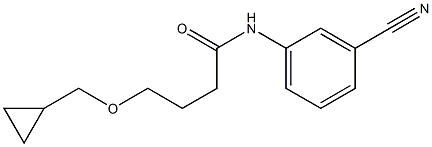 N-(3-cyanophenyl)-4-(cyclopropylmethoxy)butanamide Struktur