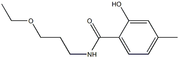 N-(3-ethoxypropyl)-2-hydroxy-4-methylbenzamide Struktur