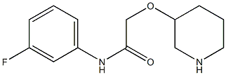 N-(3-fluorophenyl)-2-(piperidin-3-yloxy)acetamide Struktur