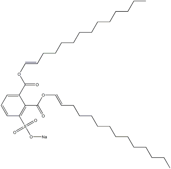 3-(Sodiosulfo)phthalic acid di(1-tetradecenyl) ester Struktur