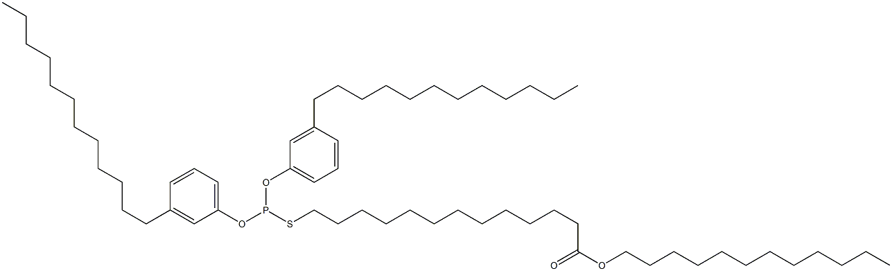 Thiophosphorous acid O,O-bis(3-dodecylphenyl)S-(13-dodecyloxy-13-oxotridecyl) ester Struktur