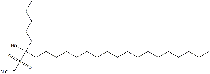 6-Hydroxytetracosane-6-sulfonic acid sodium salt Struktur