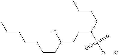 8-Hydroxypentadecane-5-sulfonic acid potassium salt Struktur