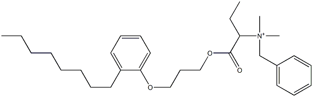 N,N-Dimethyl-N-benzyl-N-[1-[[3-(2-octylphenyloxy)propyl]oxycarbonyl]propyl]aminium Struktur