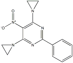 4,6-Bis(1-aziridinyl)-5-nitro-2-phenylpyrimidine Struktur