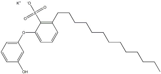 3'-Hydroxy-3-tridecyl[oxybisbenzene]-2-sulfonic acid potassium salt Struktur