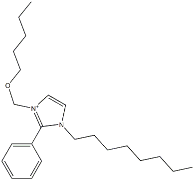 1-Octyl-2-phenyl-3-[(pentyloxy)methyl]-1H-imidazol-3-ium Struktur