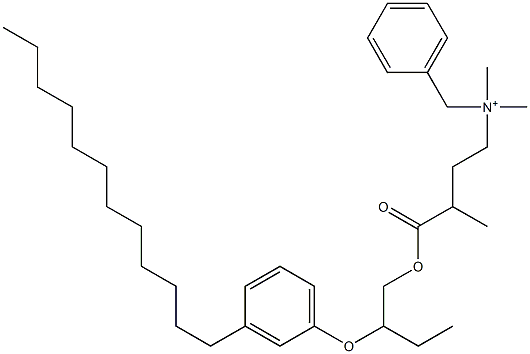 N,N-Dimethyl-N-benzyl-N-[3-[[2-(3-dodecylphenyloxy)butyl]oxycarbonyl]butyl]aminium Struktur