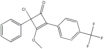 2-[4-(Trifluoromethyl)phenyl]-4-phenyl-4-chloro-3-methoxycyclobuta-2-en-1-one Struktur