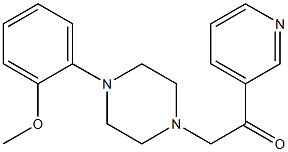 1-(o-Methoxyphenyl)-4-(3-pyridylcarbonylmethyl)piperazine Struktur