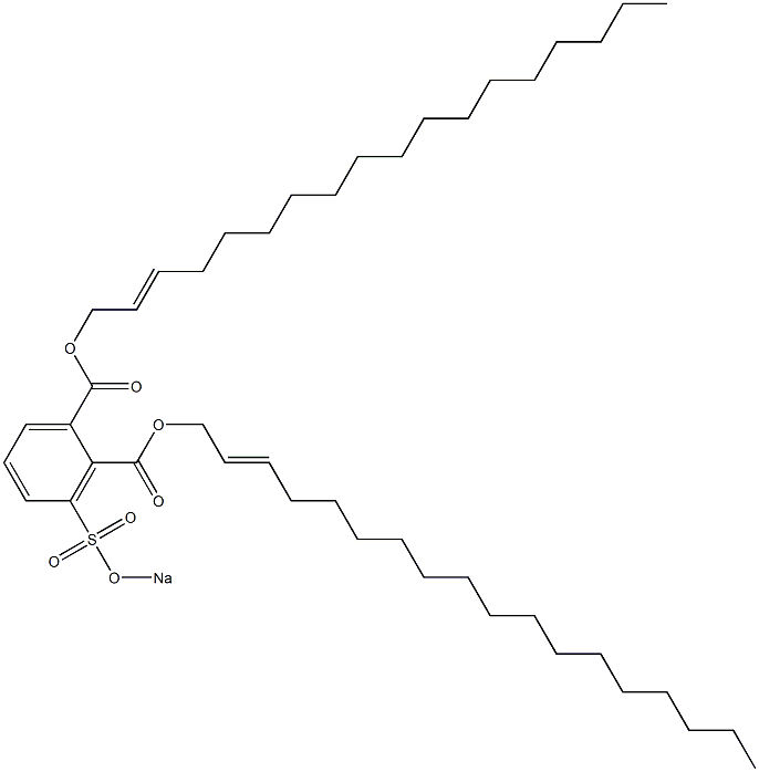 3-(Sodiosulfo)phthalic acid di(2-octadecenyl) ester Struktur