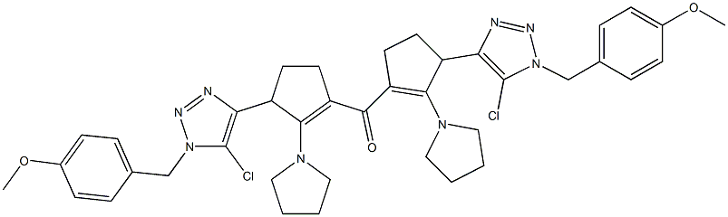 [5-Chloro-1-(4-methoxybenzyl)-1H-1,2,3-triazol-4-yl][2-(1-pyrrolidinyl)cyclopenten-1-yl] ketone Struktur