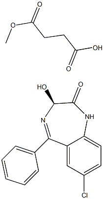 (S)-7-Chloro-1,3-dihydro-3-hydroxy-5-phenyl-2H-1,4-benzodiazepin-2-one [3-(methoxycarbonyl)propionate] Struktur