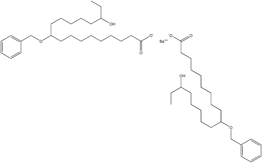 Bis(10-benzyloxy-16-hydroxystearic acid)barium salt Struktur