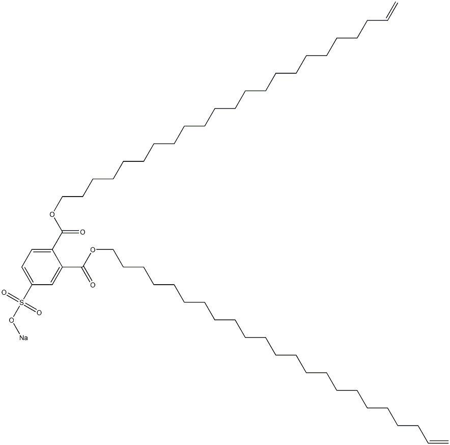 4-(Sodiosulfo)phthalic acid di(22-tricosenyl) ester Struktur