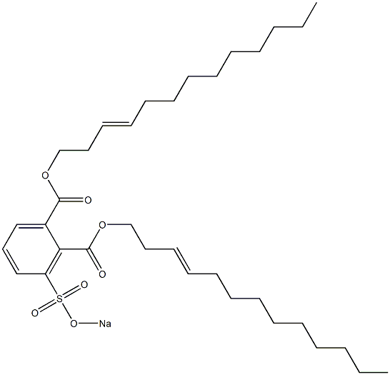 3-(Sodiosulfo)phthalic acid di(3-tridecenyl) ester Struktur