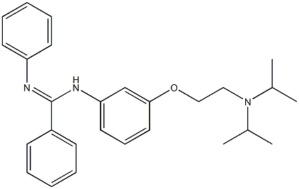 N-[3-[2-(Diisopropylamino)ethoxy]phenyl]-N'-phenylbenzamidine Struktur