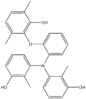 N,N-Bis(3-hydroxy-2-methylphenyl)-2-(6-hydroxy-2,5-dimethylphenoxy)benzenamine Struktur