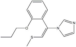 1-[(E)-2-Methylthio-1-[2-propoxyphenyl]ethenyl]-1H-imidazole Struktur