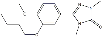 5-(3-Butoxy-4-methoxyphenyl)-2,4-dimethyl-2H-1,2,4-triazol-3(4H)-one Struktur