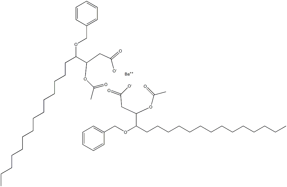 Bis(4-benzyloxy-3-acetyloxystearic acid)barium salt Struktur