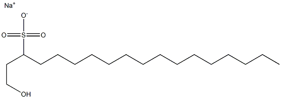 1-Hydroxyoctadecane-3-sulfonic acid sodium salt Struktur