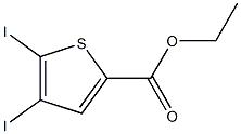 4,5-Diiodo-2-thiophenecarboxylic acid ethyl ester Struktur