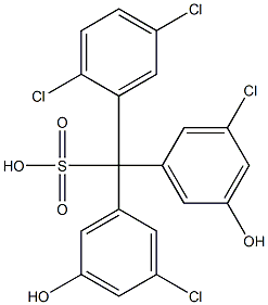 (2,5-Dichlorophenyl)bis(3-chloro-5-hydroxyphenyl)methanesulfonic acid Struktur