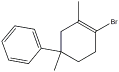 (4-Bromo-1,3-dimethyl-3-cyclohexen-1-yl)benzene Struktur