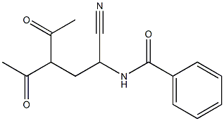 2-(Benzoylamino)-4-acetyl-5-oxohexanenitrile Struktur