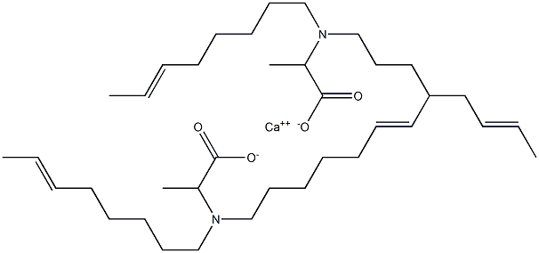 Bis[2-[di(6-octenyl)amino]propanoic acid]calcium salt Struktur