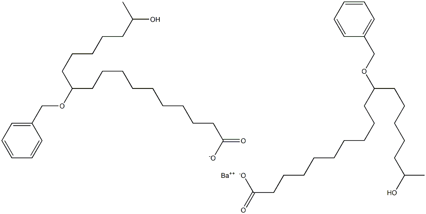 Bis(11-benzyloxy-17-hydroxystearic acid)barium salt Struktur