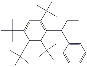 1-(2,3,4,6-Tetra-tert-butylphenyl)-1-phenylpropane Struktur