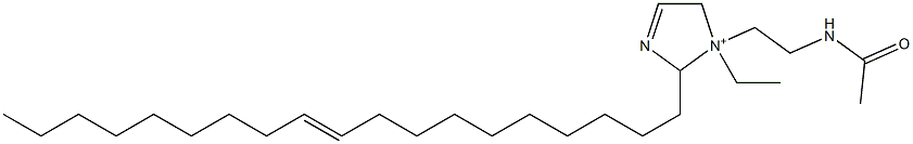 1-[2-(Acetylamino)ethyl]-1-ethyl-2-(10-nonadecenyl)-3-imidazoline-1-ium Struktur