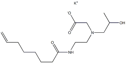 N-(2-Hydroxypropyl)-N-[2-(7-octenoylamino)ethyl]aminoacetic acid potassium salt Struktur