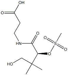 (-)-3-[[(S)-2-Methylsulfonyloxy-4-hydroxy-3,3-dimethyl-1-oxobutyl]amino]propanoic acid Struktur