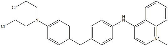 4-[[4-[4-[N,N-Bis(2-chloroethyl)amino]benzyl]phenyl]amino]-1-methylquinolinium Struktur