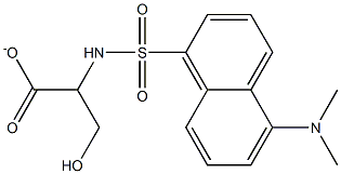 2-[[[5-(Dimethylamino)naphthalen-1-yl]sulfonyl]amino]-3-hydroxypropionate Struktur